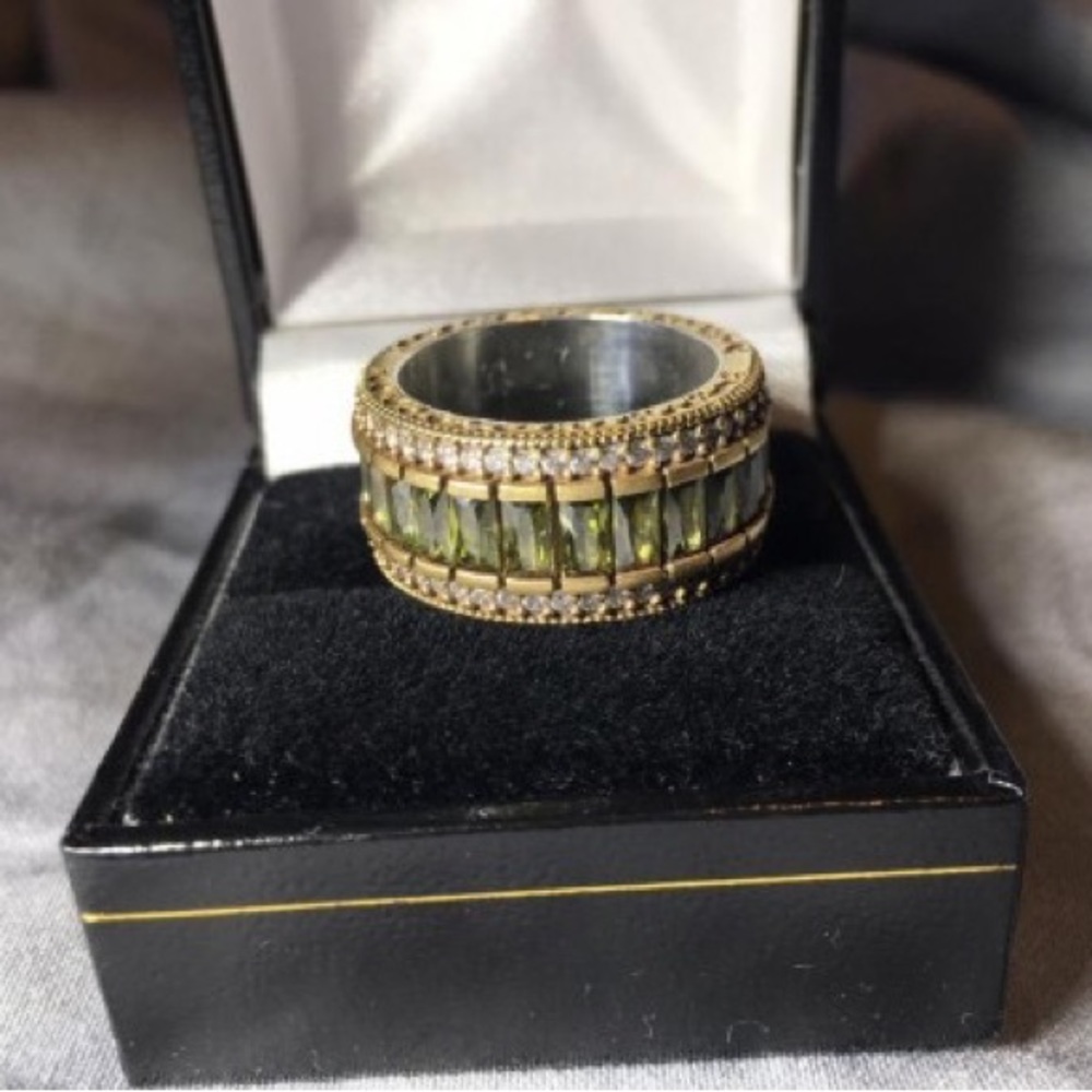 .925 Sterling Silver Baguette-Cut Eternity Band Ring